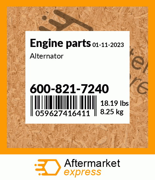 Spare part 600-821-7240 + Alternator