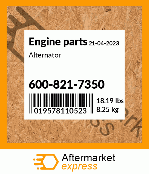 Spare part 600-821-7350 + Alternator