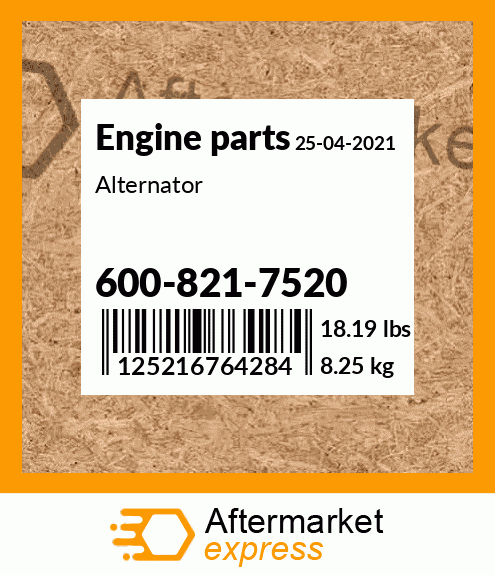 Spare part 600-821-7520 + Alternator