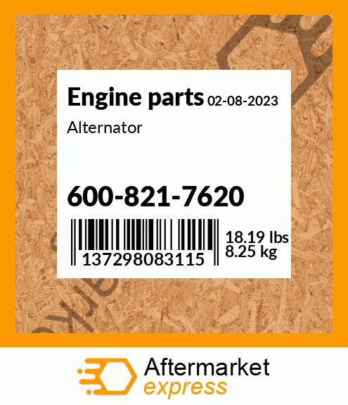 Spare part 600-821-7620 + Alternator