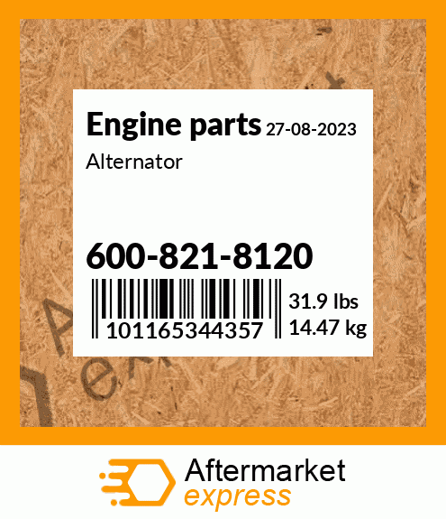 Spare part 600-821-8120 + Alternator