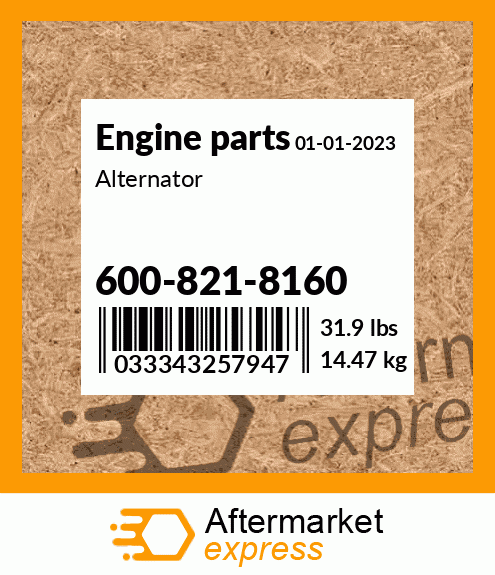 Spare part 600-821-8160 + Alternator