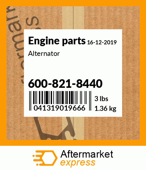 Spare part 600-821-8440 + Alternator