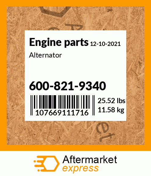 Spare part 600-821-9340 + Alternator