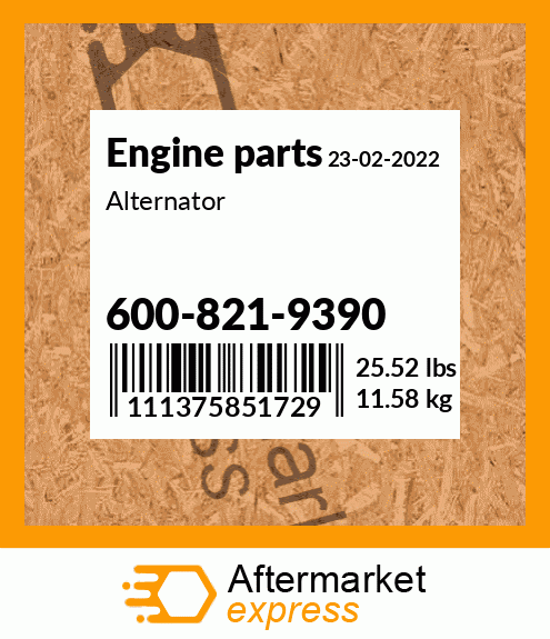 Spare part 600-821-9390 + Alternator