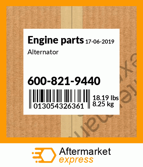 Spare part 600-821-9440 + Alternator