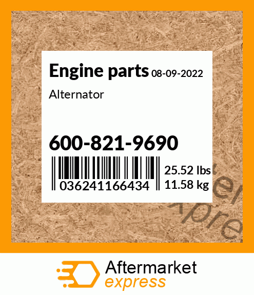 Spare part 600-821-9690 + Alternator