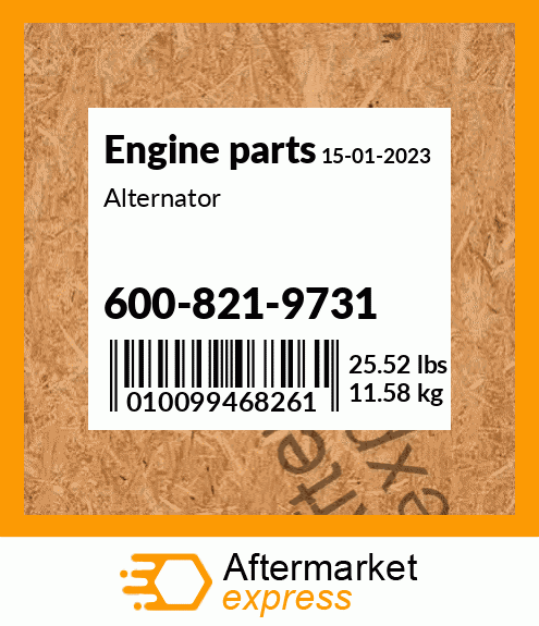 Spare part 600-821-9731 + Alternator