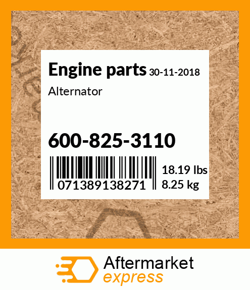 Spare part 600-825-3110 + Alternator