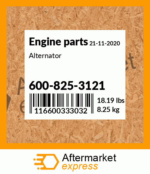 Spare part 600-825-3121 + Alternator