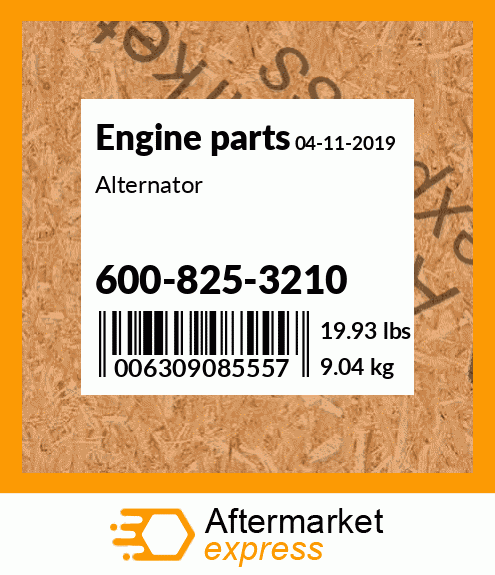 Spare part 600-825-3210 + Alternator