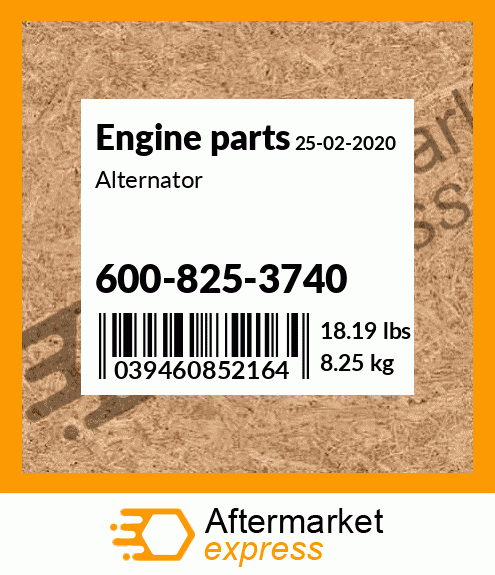 Spare part 600-825-3740 + Alternator