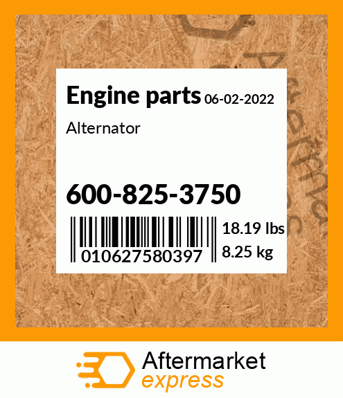 Spare part 600-825-3750 + Alternator