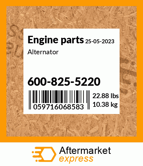 Spare part 600-825-5220 + Alternator