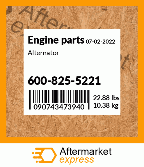 Spare part 600-825-5221 + Alternator