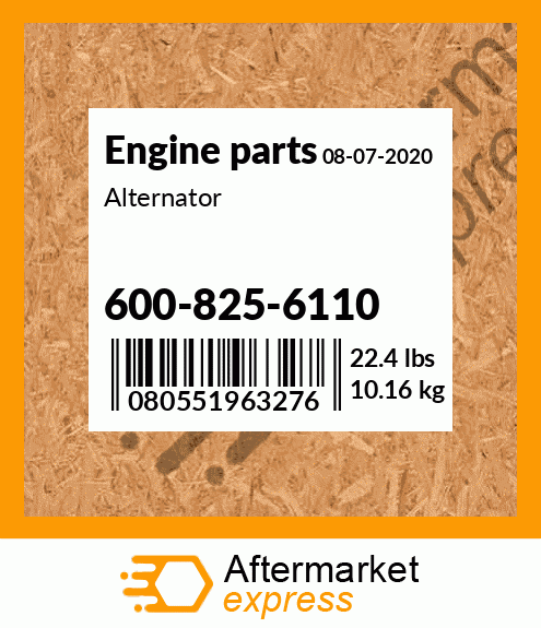 Spare part 600-825-6110 + Alternator