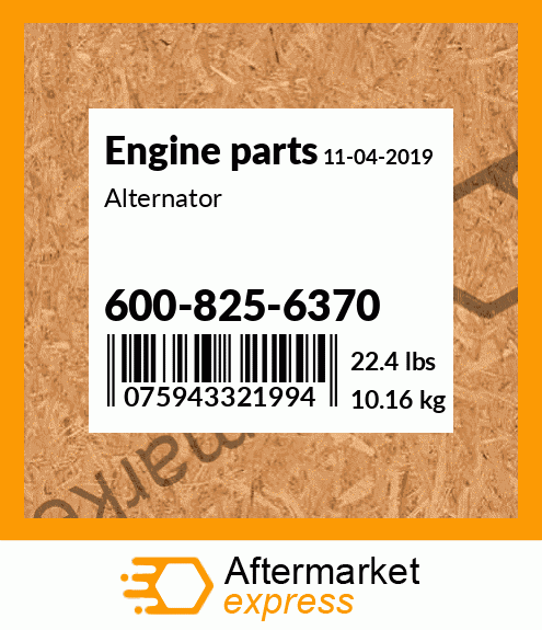 Spare part 600-825-6370 + Alternator