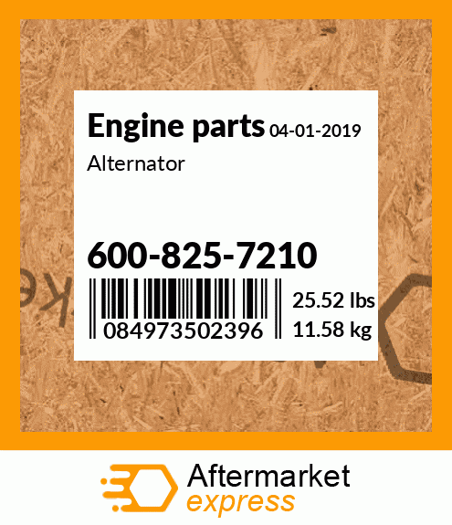 Spare part 600-825-7210 + Alternator