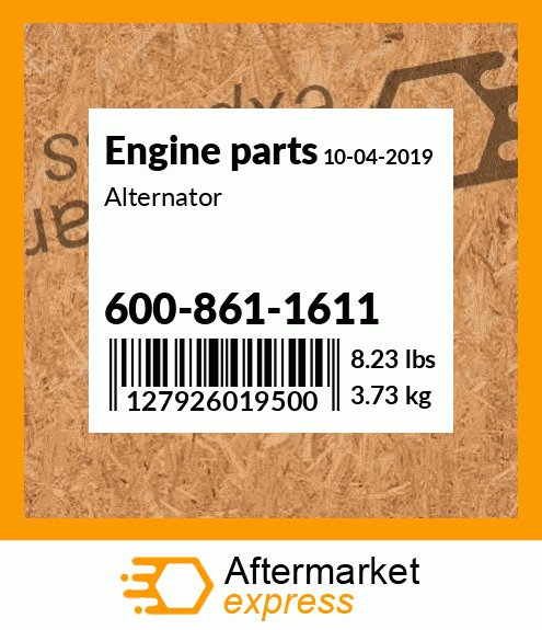 Spare part 600-861-1611 + Alternator