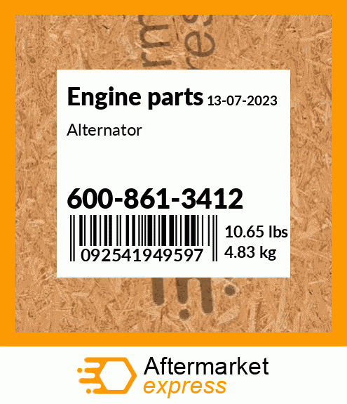 Spare part 600-861-3412 + Alternator