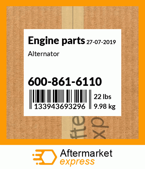 Spare part 600-861-6110 + Alternator