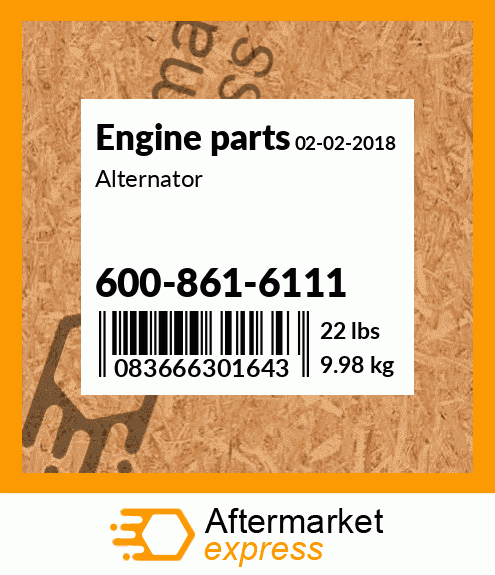 Spare part 600-861-6111 + Alternator