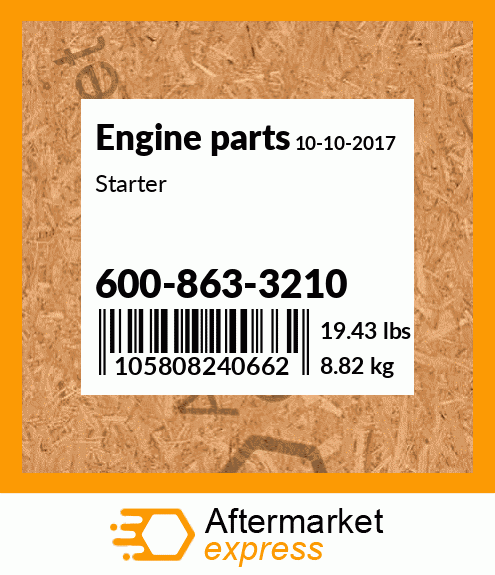 Spare part 600-863-3210 + Starter