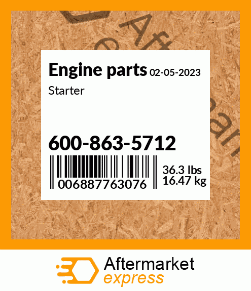 Spare part 600-863-5712 + Starter