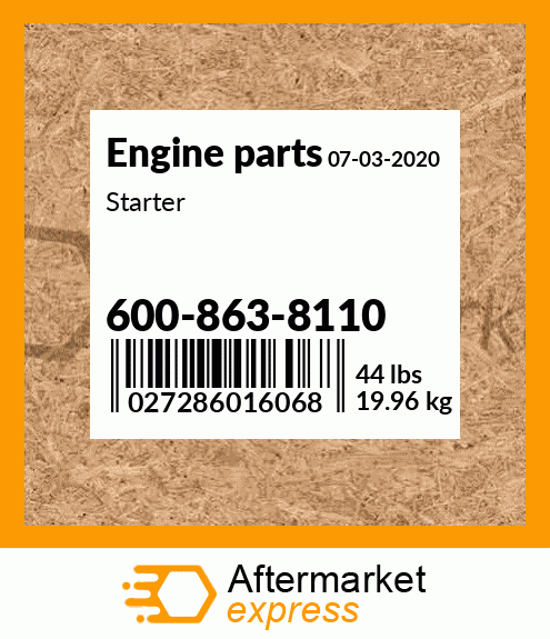 Spare part 600-863-8110 + Starter