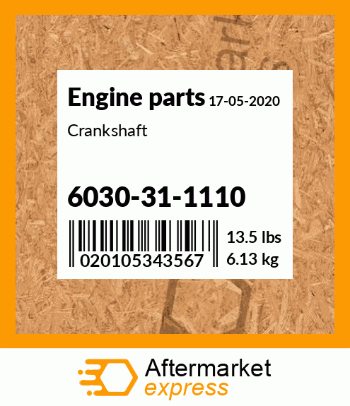 Spare part 6030-31-1110 + Crankshaft