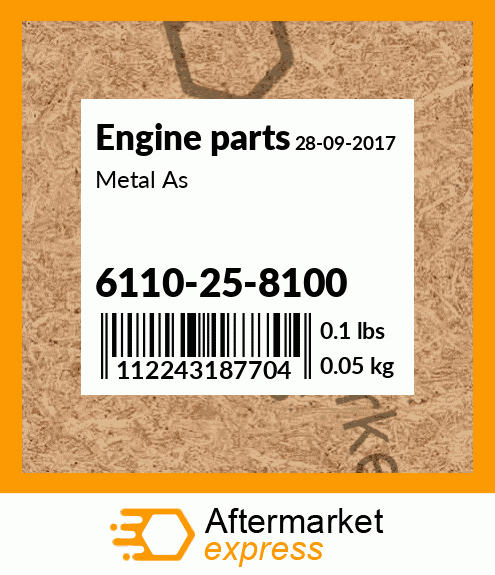 Spare part 6110-25-8100 + Metal As