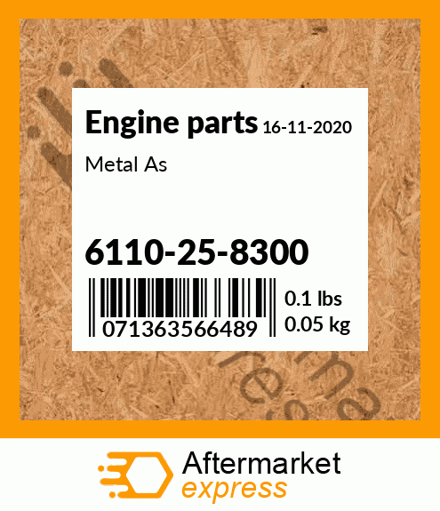 Spare part 6110-25-8300 + Metal As