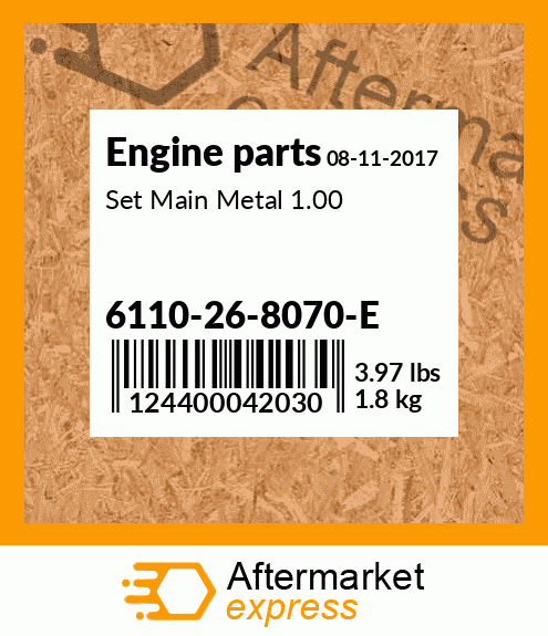 Spare part 6110-26-8070-E + Set Main Metal 1.00