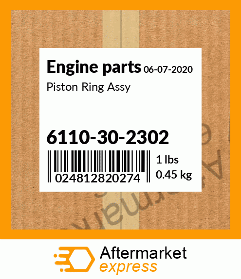 Spare part 6110-30-2302 + Piston Ring Assy