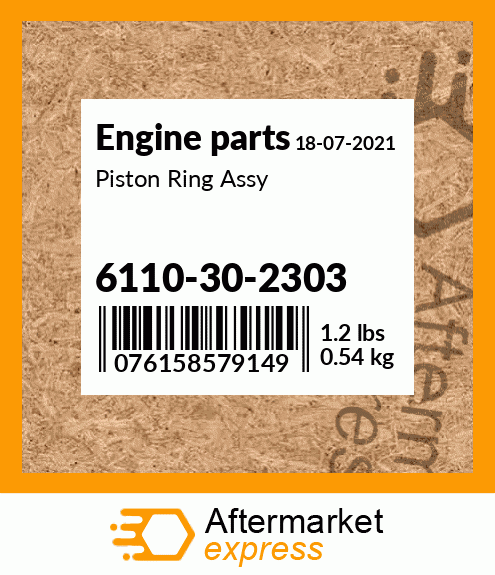 Spare part 6110-30-2303 + Piston Ring Assy