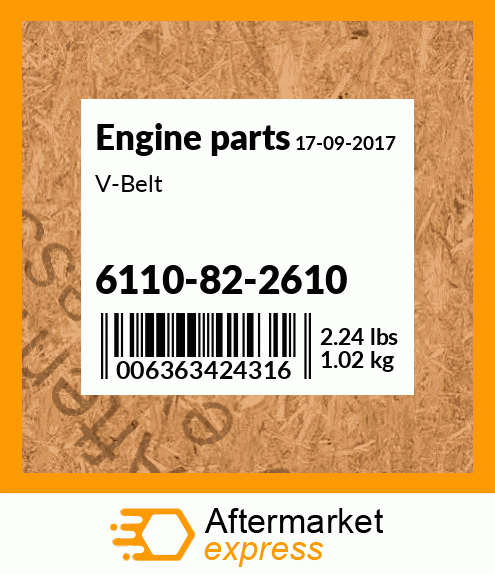 Spare part 6110-82-2610 + V-Belt