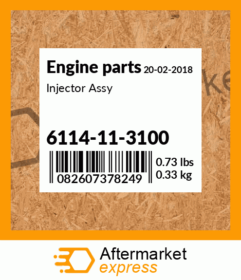 Spare part 6114-11-3100 + Injector Assy