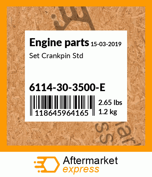 Spare part 6114-30-3500-E + Set Crankpin Std