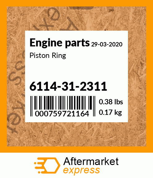 Spare part 6114-31-2311 + Piston Ring