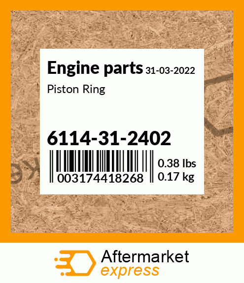 Spare part 6114-31-2402 + Piston Ring