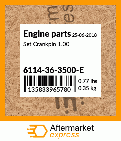 Spare part 6114-36-3500-E + Set Crankpin 1.00