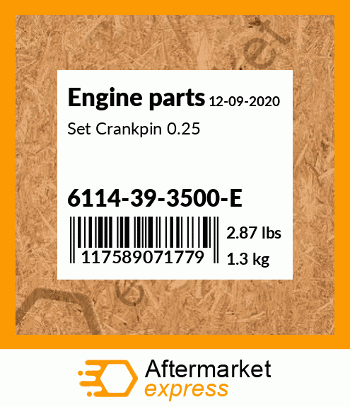 Spare part 6114-39-3500-E + Set Crankpin 0.25