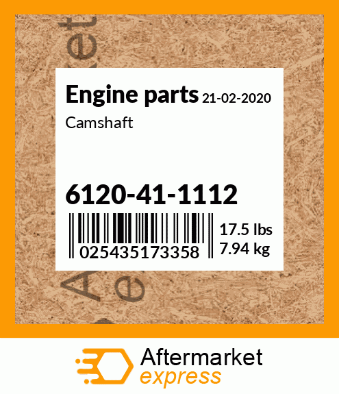 Spare part 6120-41-1112 + Camshaft