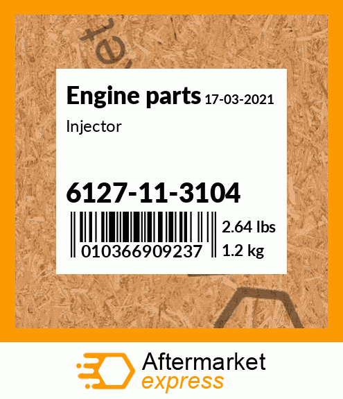 Spare part 6127-11-3104 + Injector