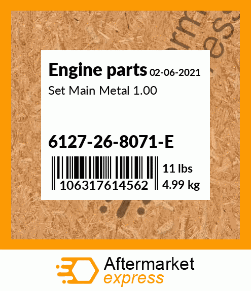 Spare part 6127-26-8071-E + Set Main Metal 1.00