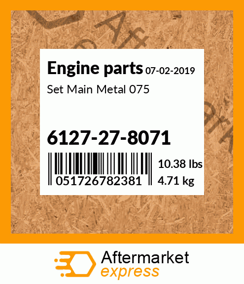 Spare part 6127-27-8071 + Set Main Metal 075