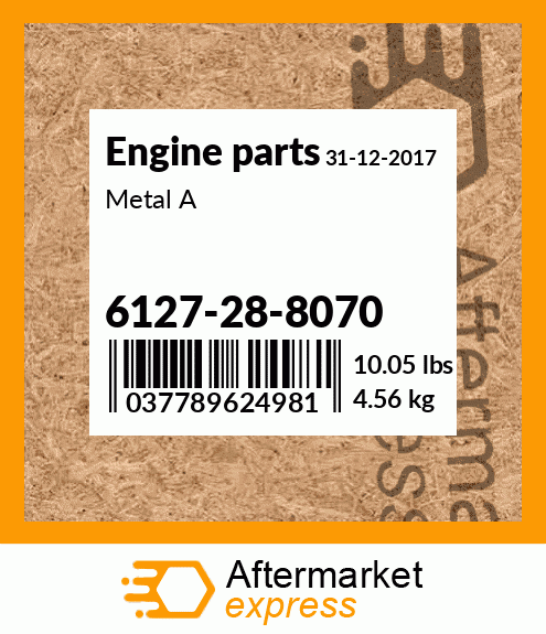 Spare part 6127-28-8070 + Metal A