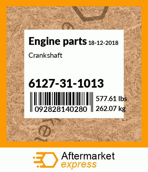 Spare part 6127-31-1013 + Crankshaft