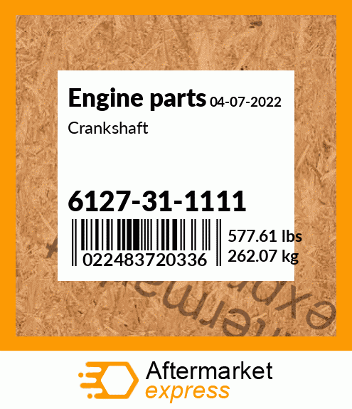 Spare part 6127-31-1111 + Crankshaft