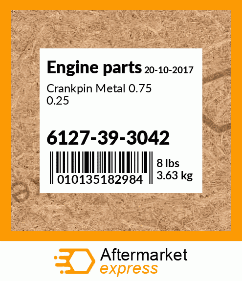 Spare part 6127-39-3042 + Crankpin Metal 0.75 0.25